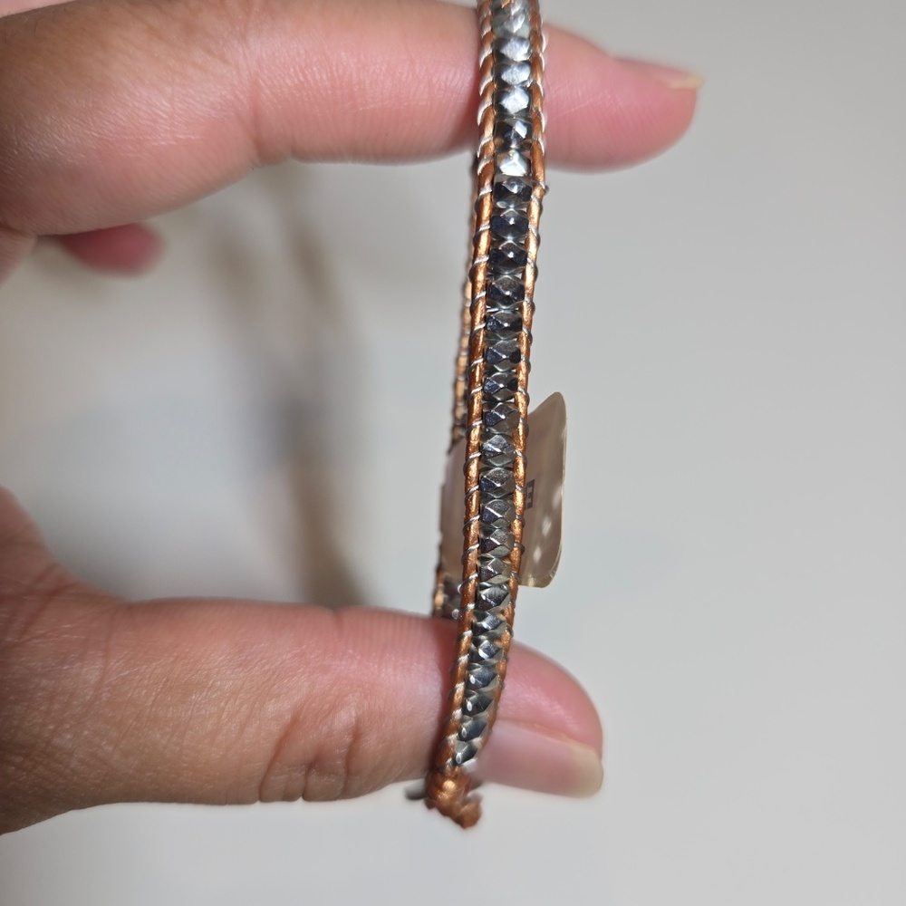 🌺 Express Metallic Beaded Wrap Bracelet NWT - Picture 6 of 8